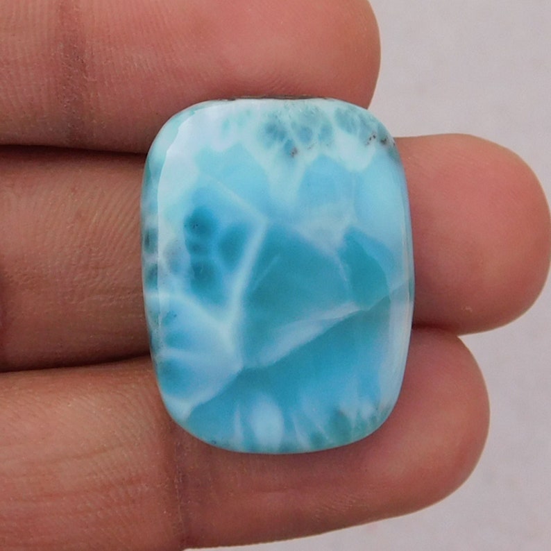 Larimar Wire Wrapped Stone 33.90 Carat Incredible Natural Larimar Loose Gemstone Cabochon,Larima Jewelry 26x20x7 MM Size Code BS1174