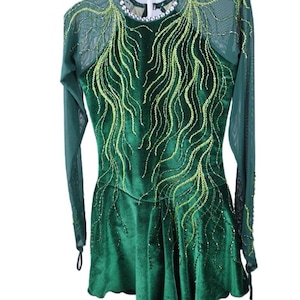 emerald green velvet skater dress Green Velvet Skater Dress