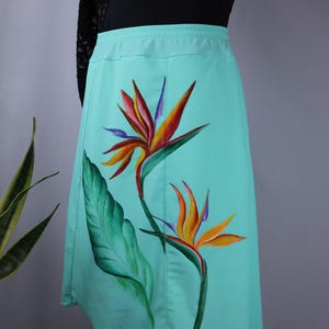 Beautiful Hand Painting Ballet Pulled Up Wrap Skirts/Dance Skirts/ Adult Size/ Green Pastel Ballet Skirt . Ready to ship  dance skirts.