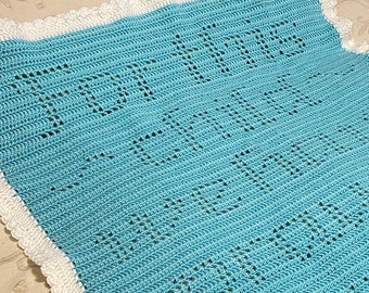 For This Child Filet Crochet Afghan PATTERN