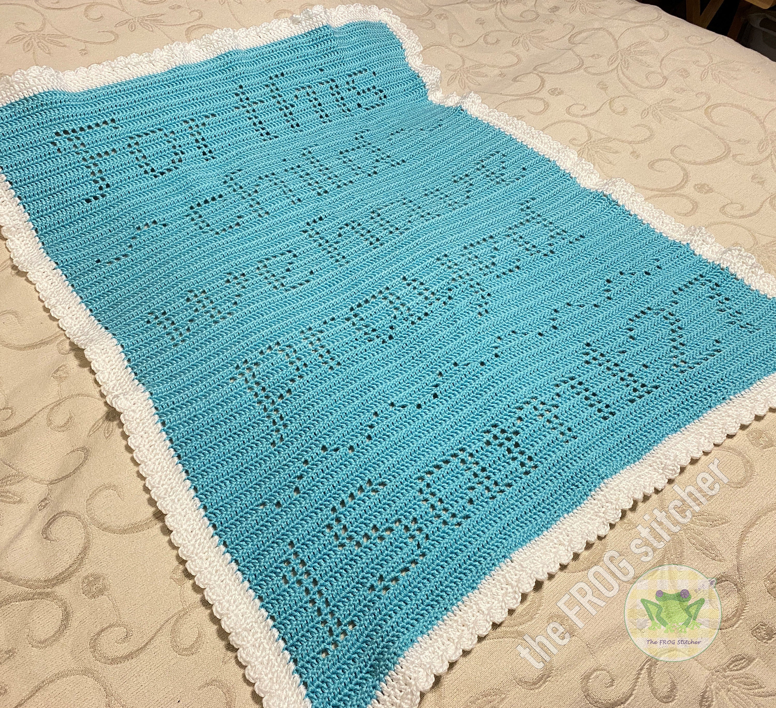 21 Crochet Filet Charts with Blankets, Doilies, and Appliqués 7 Child Filet Crochet Afghan Pattern