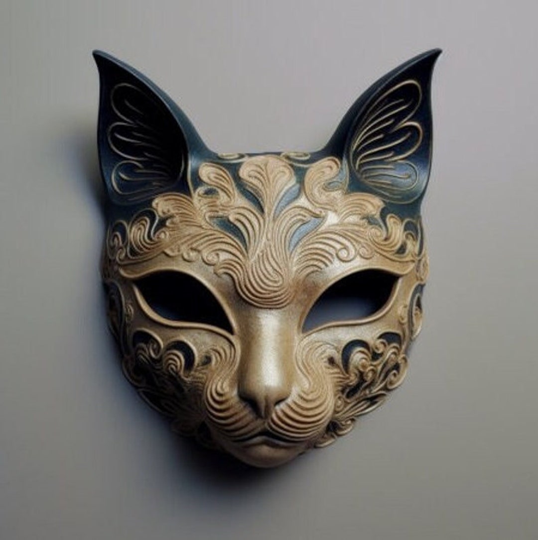 Carnival Cat Mask Therian Full Head Mascara Latex Halloween Party