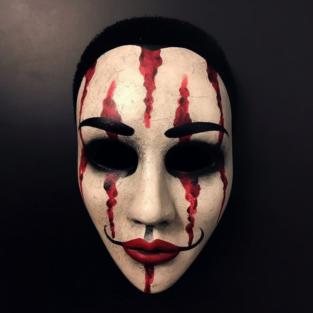LIMITED EDITION. "Venetian mask: special edition tears of blood. intriguing and unique. handmade