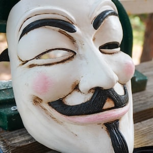 Guy Fawkes Mask V for Vendetta The Original Venetian Style Halloween Venetian Mask Original Art Models