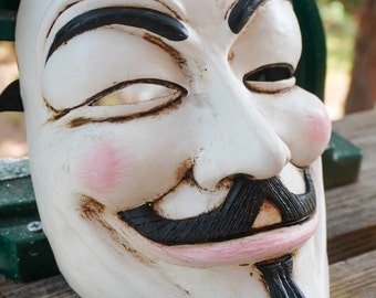 Guy Fawkes Mask V for Vendetta The Original Venetian Style Halloween Venetian Mask Original Art Models