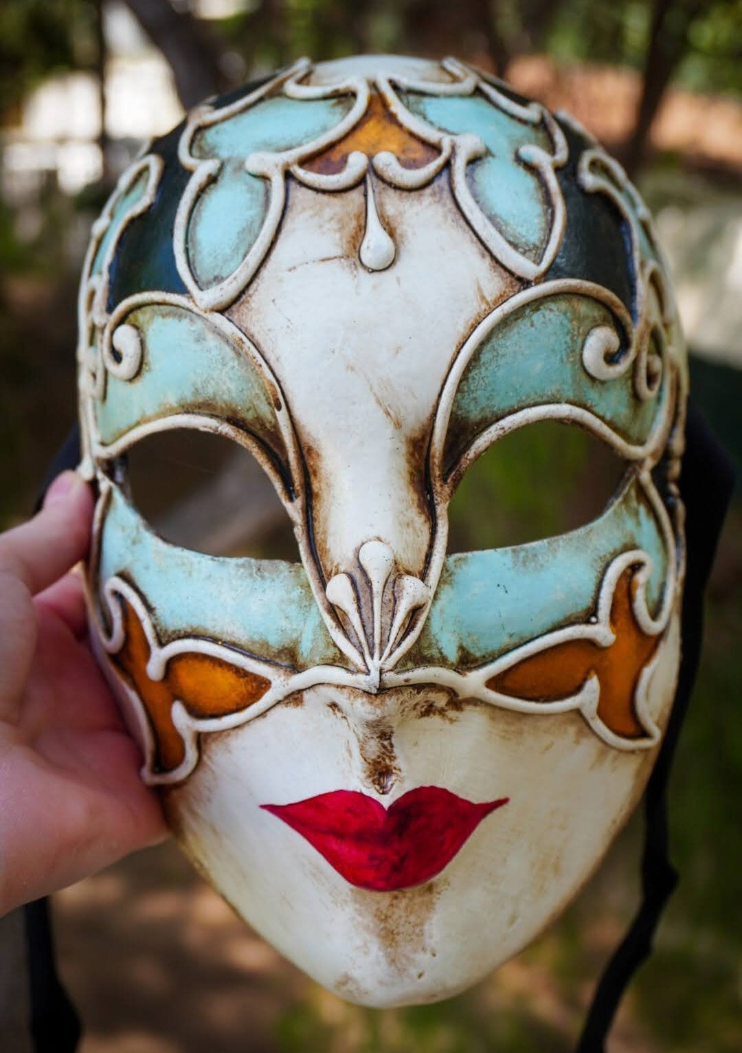 Dubai Full Face Italian Mask Handmade in Italy. Carnival. Etsy