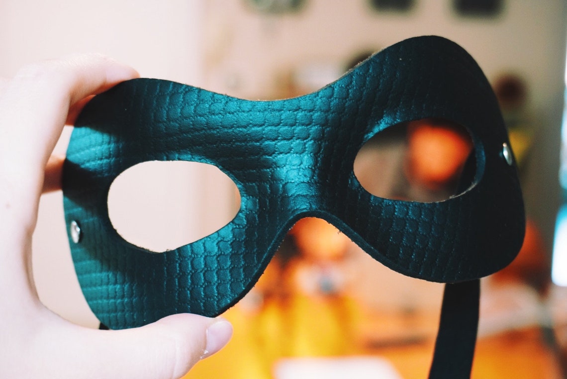 Jacksonville Màscara de cuero 100 hecha a mano en Italia Etsy España