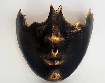 Venetian style mask Original Ghost Handmade or Venetian Dove in gold and black LIMITED EDITION