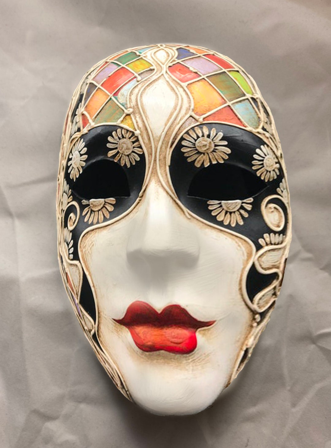 Máscara veneciana, arlequín aphrodítē, máscara original -  España