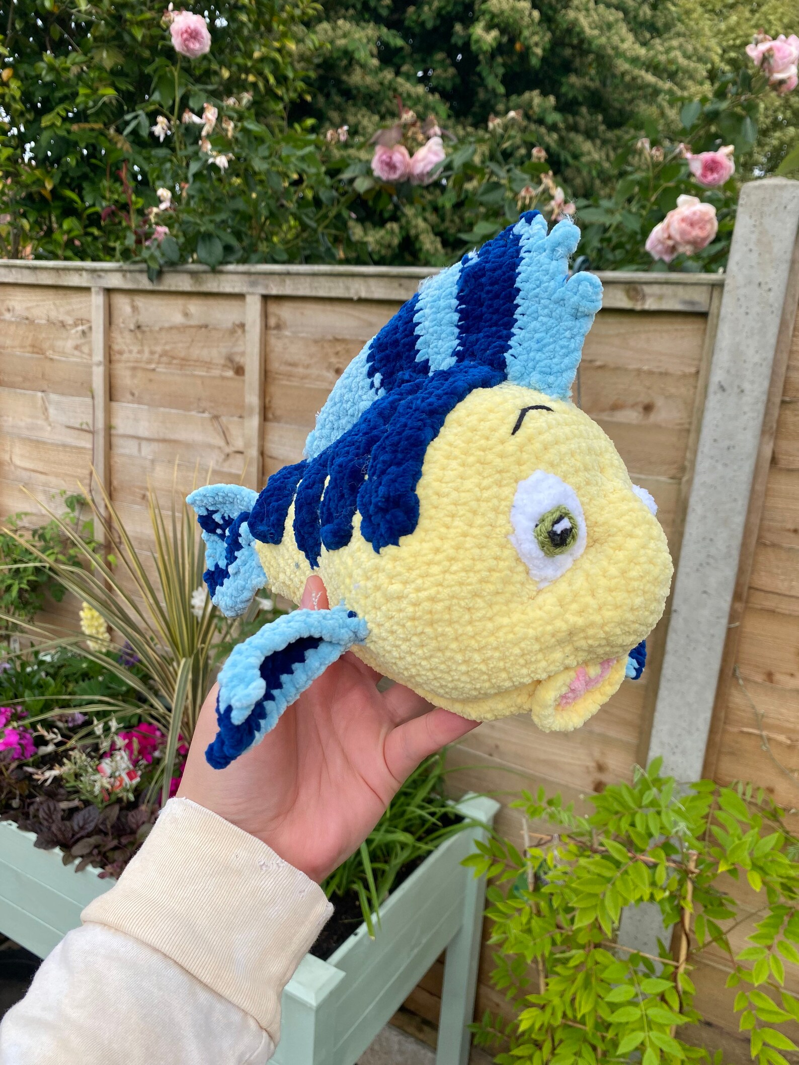 Flounder Plush Toy // The Little Mermaid Crocheted Fish Etsy