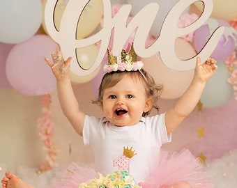One Sign Photo Prop for First Birthday, Wooden Number Sign, Cake Smash, First Birthday Photo Shoot, One Sign, First Birthday Decorations