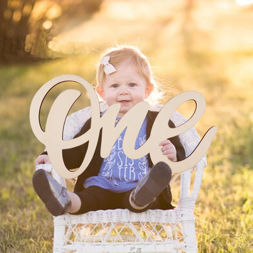 One Sign Photo Prop for First Birthday, Wooden Number Sign, Cake Smash ...