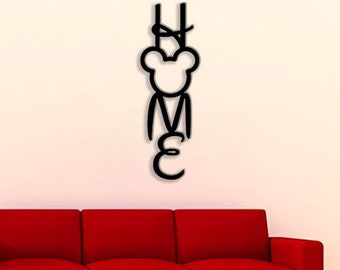 Disney Home Cutout Wall Decor, Wood Home Sign, Mickey Home Sign, Entry Way Decor, Realtor Gift, Housewarming Gift