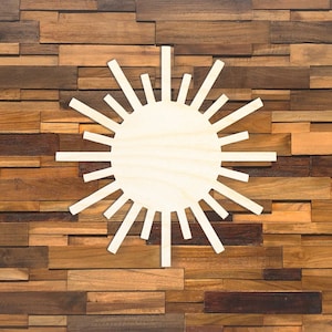 Sun - Wood Cutout - Wood shape - Wooden Sun - Unfinished Shape Decor - Baby Nursery Decor