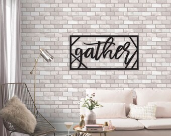 Gather Sign Cutout - Gather Word Cutout - Dining Room Gather Cutout