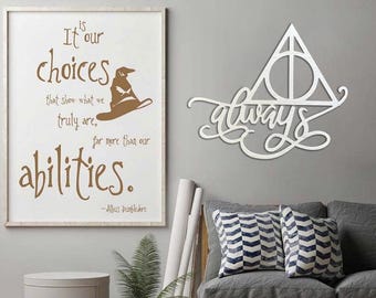 Deathly Hallow Always Sign Wall decor - Harry Potter Sign - Deathly Hallow - Wall Hanging - Wall Decor - Always Sign