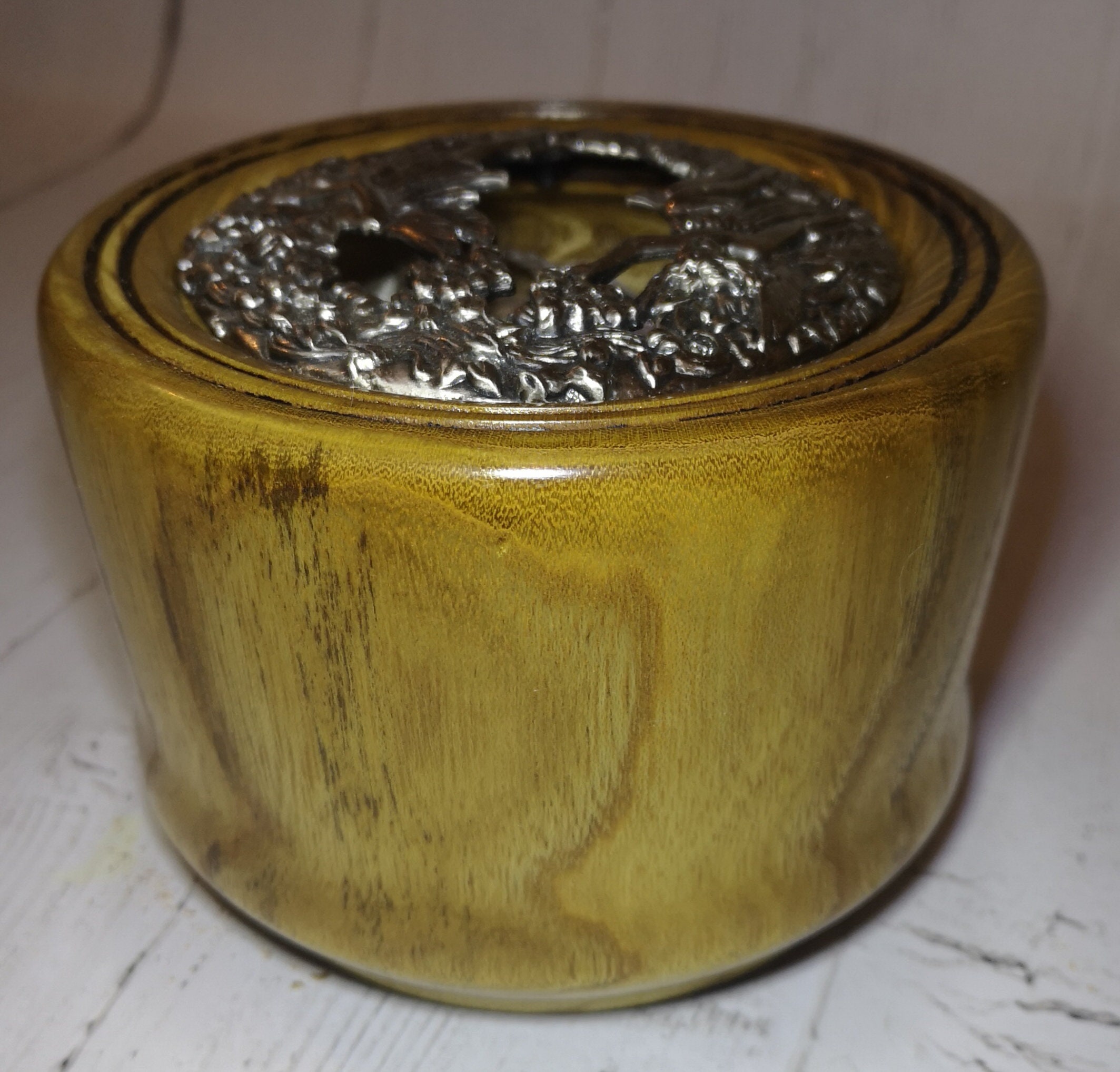 Wooden pot pourri pot pot pourri pot wooden pot pourri dish Etsy