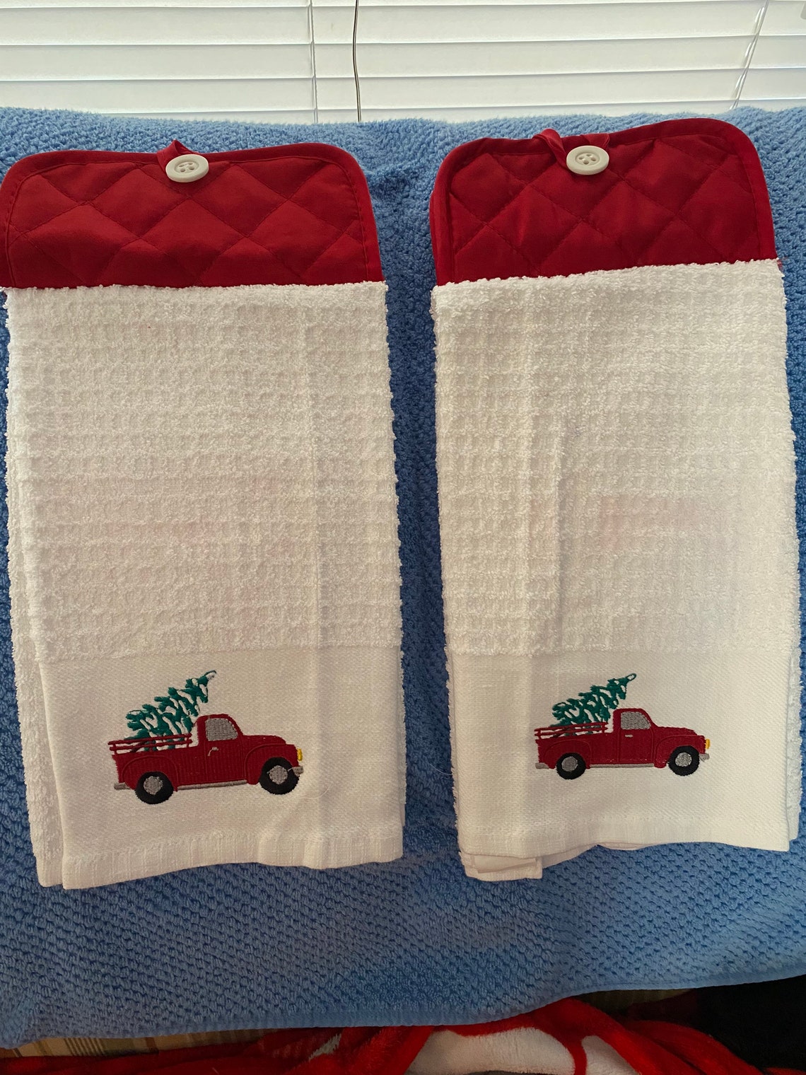 Kitchen towel pot holder combo Etsy