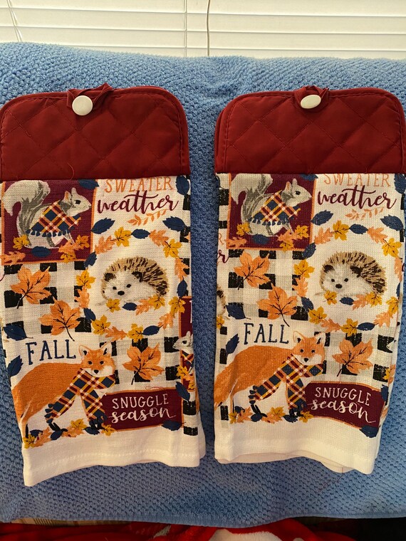 Kitchen towel pot holder combo Etsy