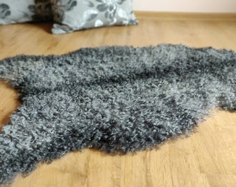 Sheepskin Rug, Grey sheepskin, Genuine Sheepskin Rugs, Gotland Sheepskin, Outdoor carpet, Curly Sheepskin, Sheepskin bedspread.