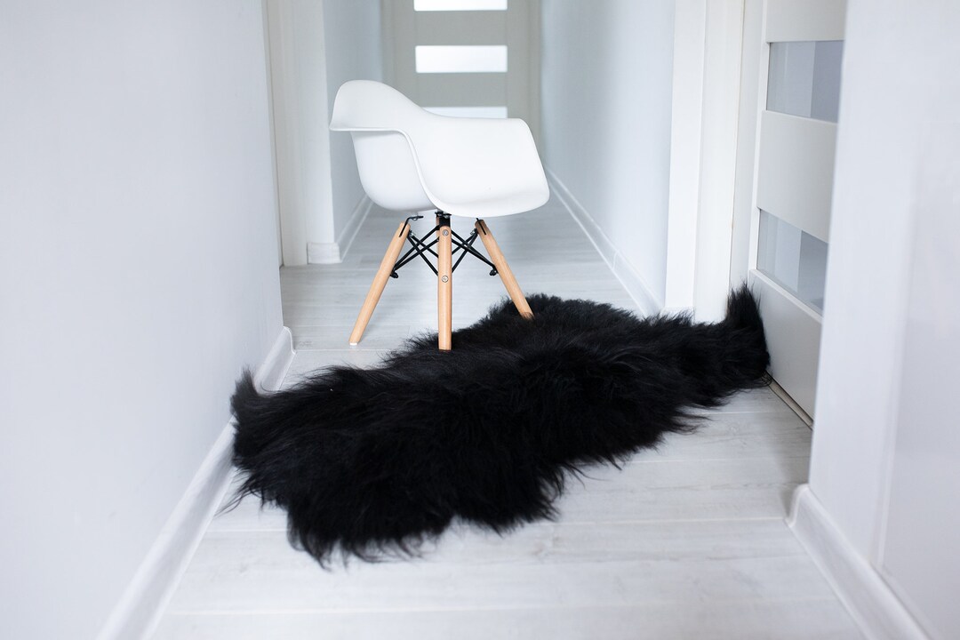 Black Sheepskin, Sheepskin Rug, Sheepskin Throw, Sheepskin Bedspread