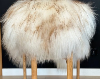 Sheepskin Stool Cover Chair Cover Furry Stool Scandinavian Decor Seat Pad Chair Pad  Sale Throw Christmas X-mas Black Friday Christmas Gift