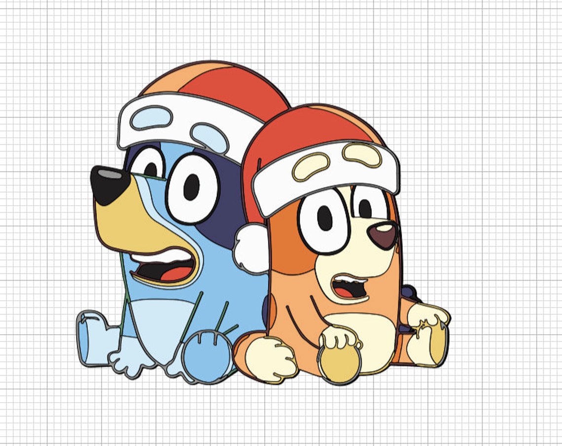 Bluey And Bingo Santa Hat Christmas Svg Bluey And Bingo Svg Png Dxf Bluey And Bingo Santa Hat Christmas Svg Bluey And Bingo Svg Png Dxf