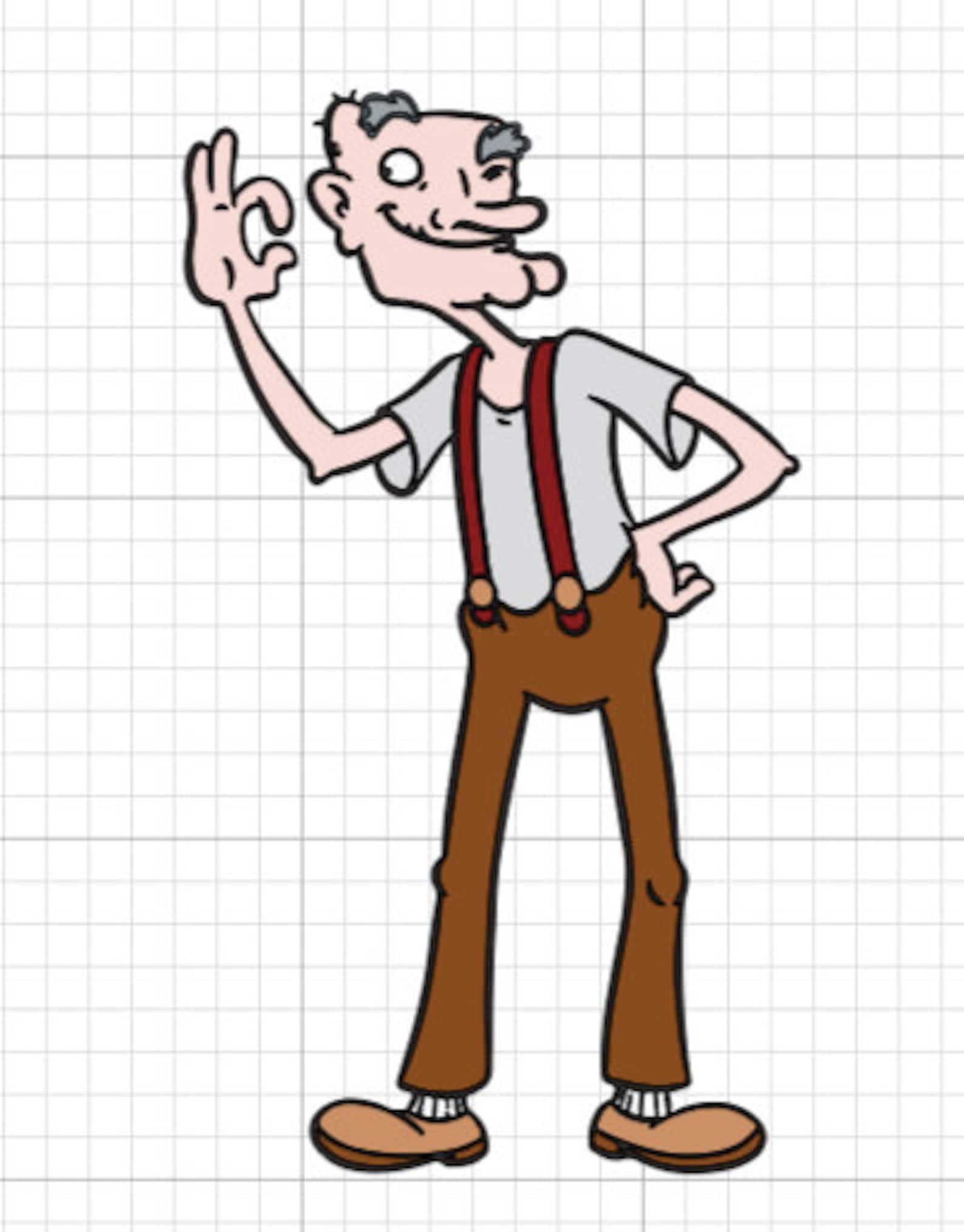 Hey Arnold Grandpa Phil SVG Etsy