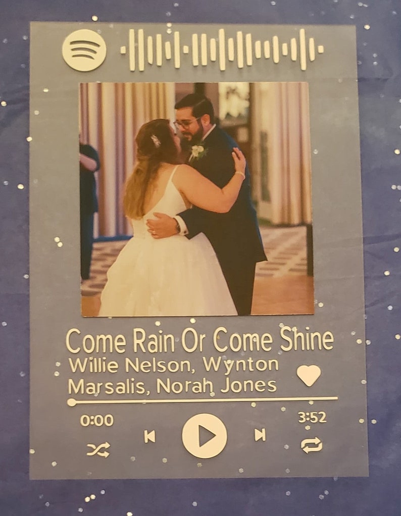 Glass song plaque 5x7 Etsy