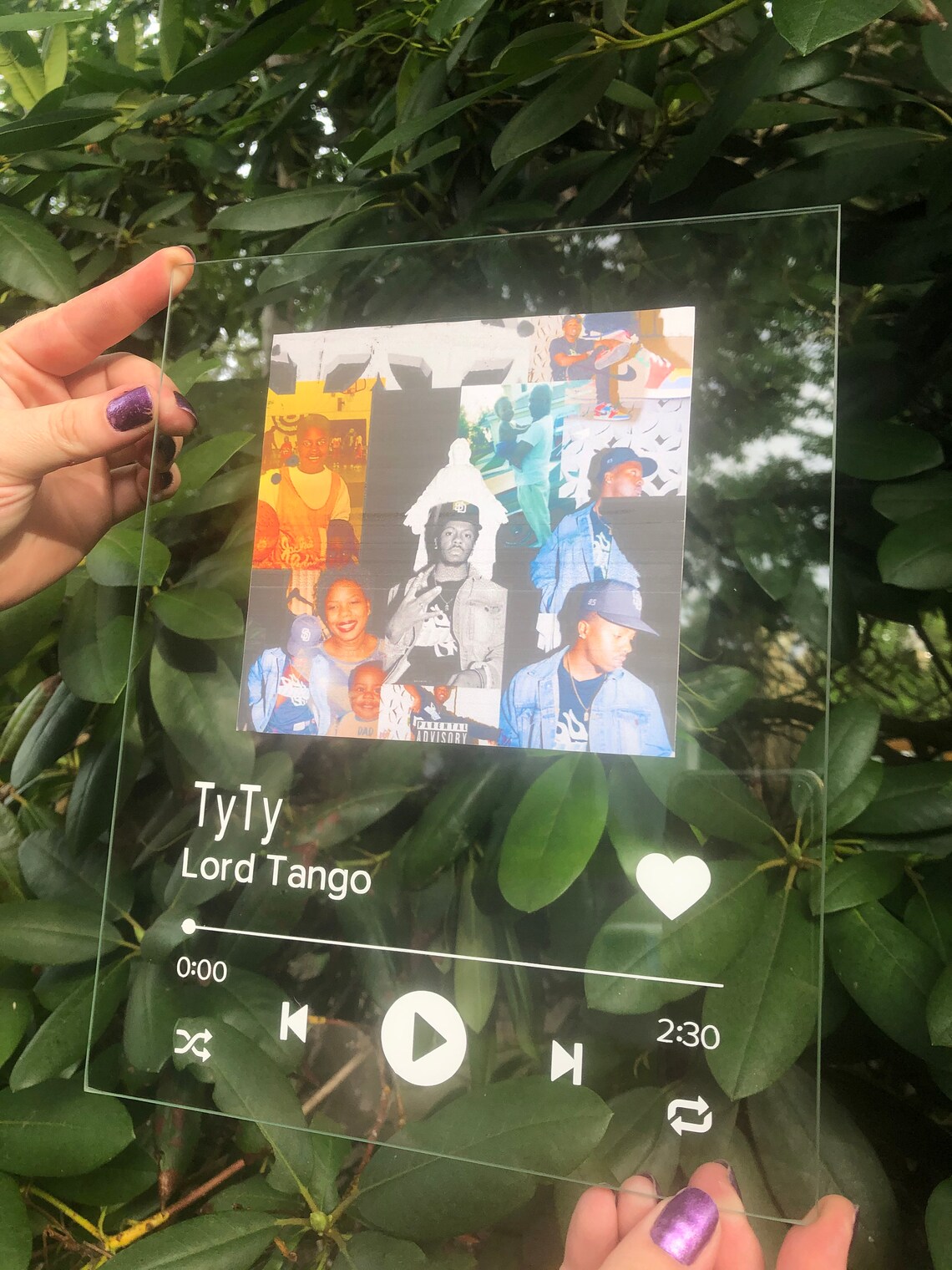 Glass song plaque 8x10 Etsy