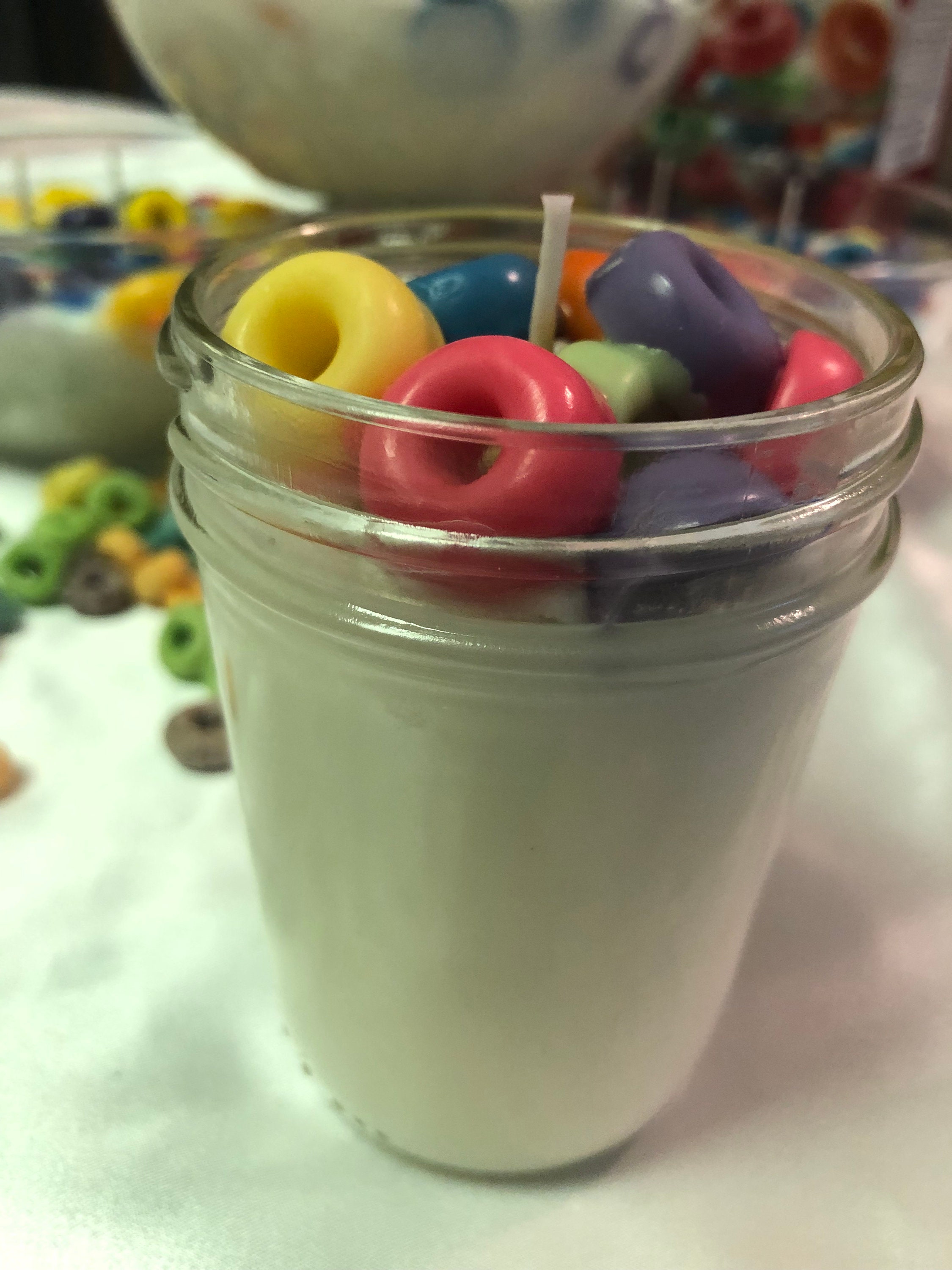 Fruit Loops Candle Bowl Triple Wick Soy Wax Blend Fruity Etsy