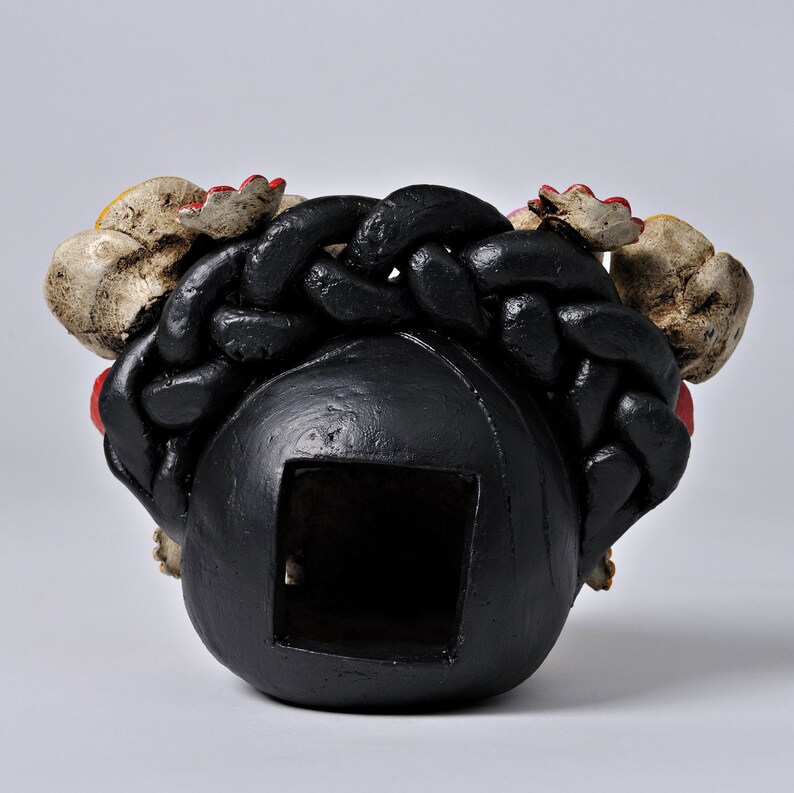 Day of the Dead Skull Candle Holder Frida Etsy