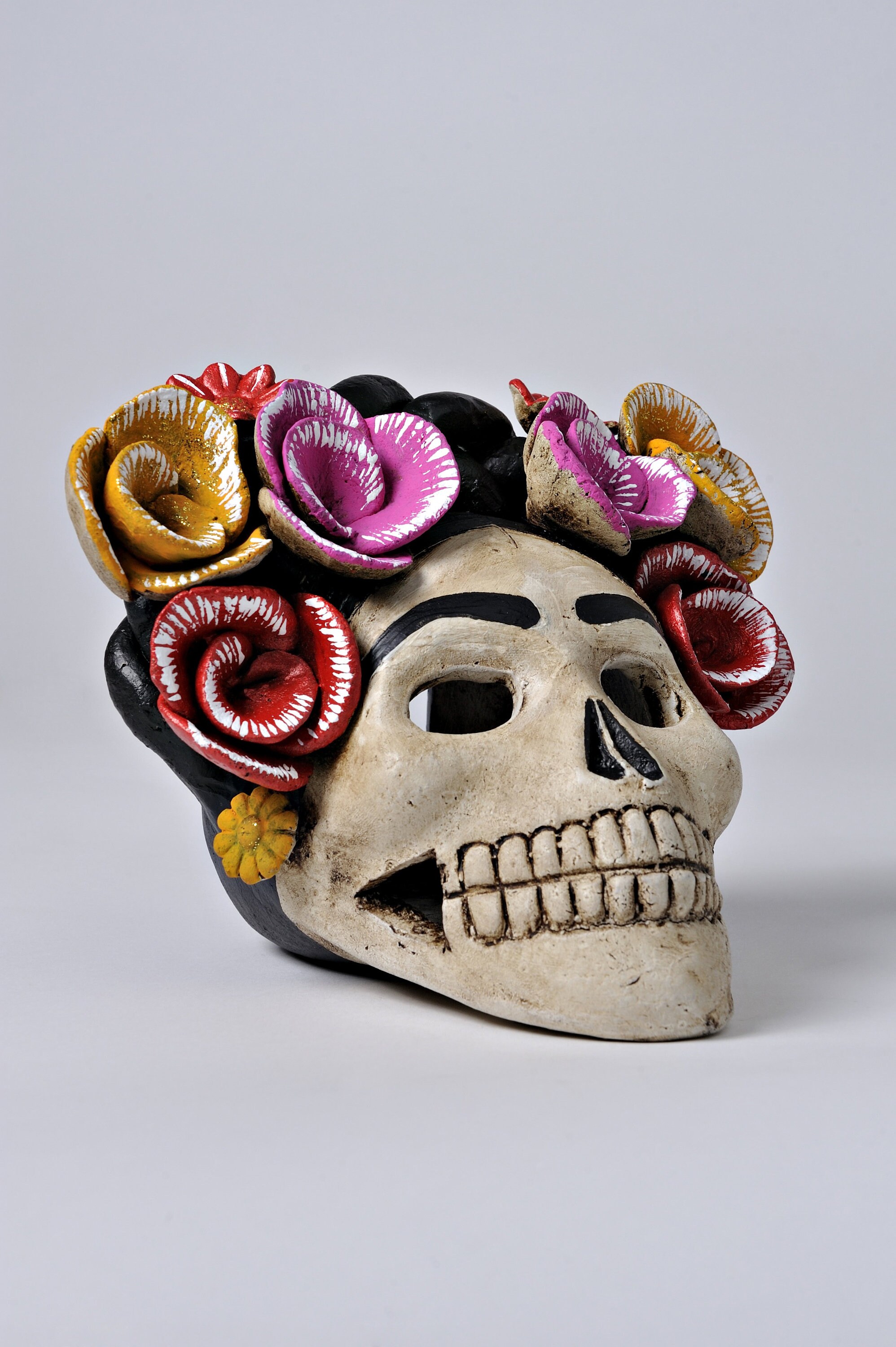 Day of the Dead Skull Candle Holder Frida Etsy