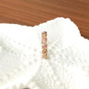 Rose Gold Plated 925 Silver Ruby Ring - US 8