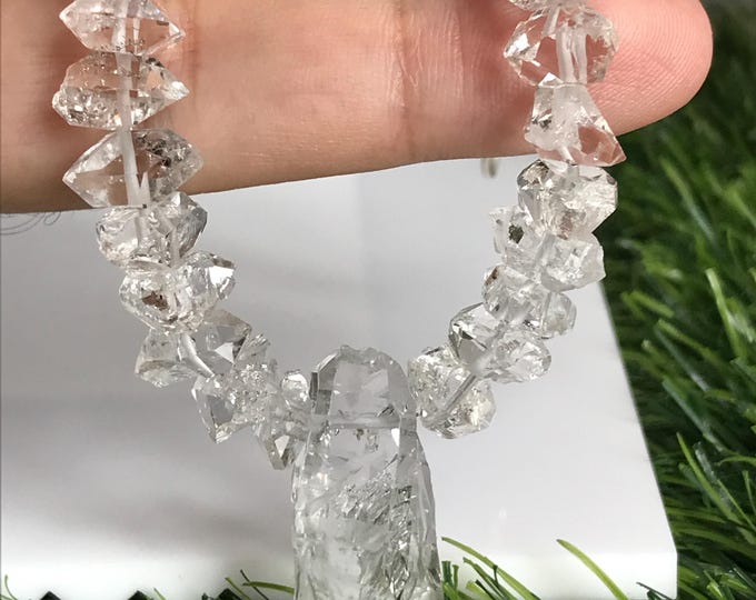 Herkimer Diamond Necklace – Herkimer Diamond Quartz Crystal Gemstone Jewelry
