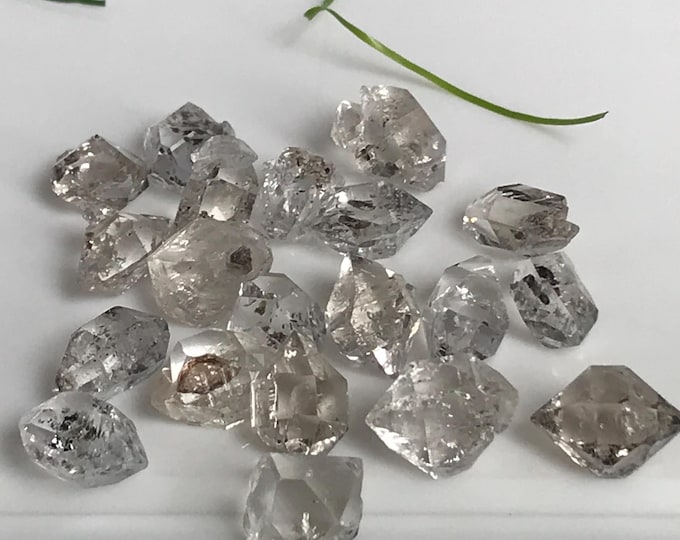 20 pcs 13mm Herkimer Diamond crystals, Smokey Natural herkimer diamonds