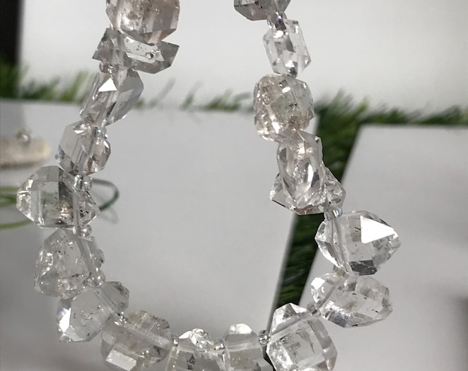 30 pcs Top Drilled Herkimer Diamond, 12 mm  High quality Herkimer diamond crystals