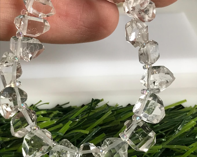 32 pcs Top Drilled Herkimer Diamond, 9 to 10mm High quality Herkimer diamond crystals