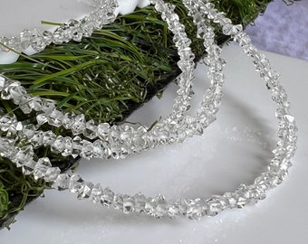 Herkimer diamond strand, High quality drilled herkimer diamond beads strand for jewelry making