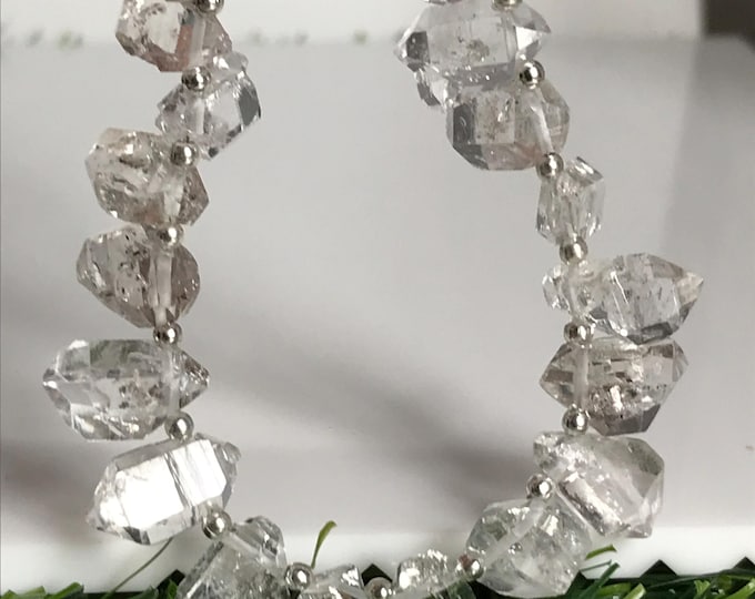 29 pcs Top Drilled  14 mm Herkimer Diamonds, Herkimer diamond gemstone crystal beads
