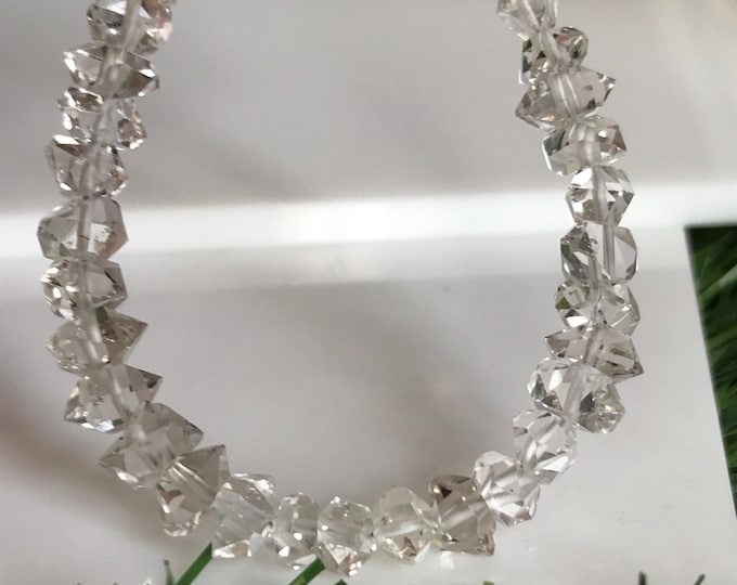 32 pcs Drilled Smokey Herkimer Diamond Crystals, 7 mm  High quality Herkimer diamond crystals