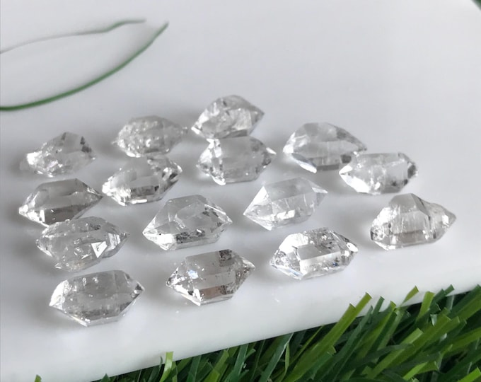 15 pcs 11mm Herkimer Diamond crystals, Natural herkimer diamonds
