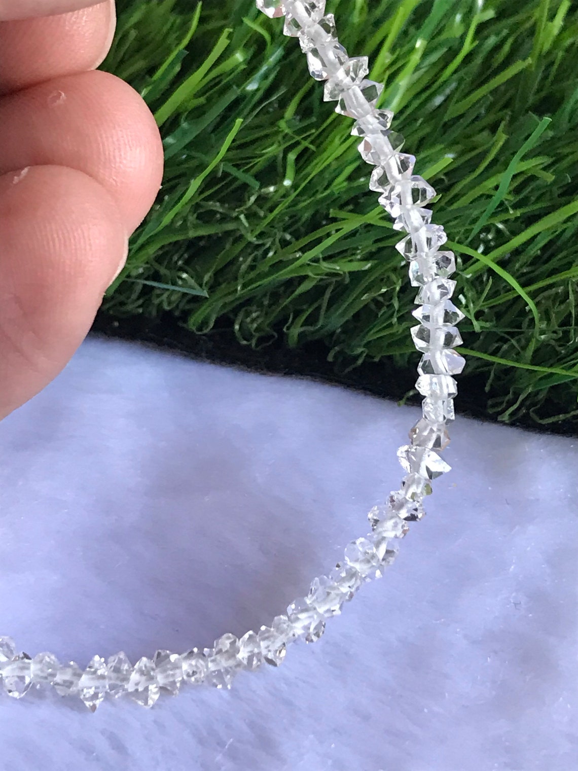 Drilled Herkimer Diamond crystal strands 4 to 5 mm beads Etsy