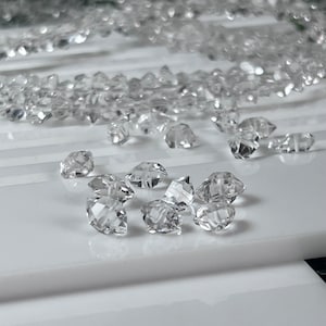 Drilled Herkimer Diamond Crystals, Herkimer diamond beads nuggets for jewelry making image 2
