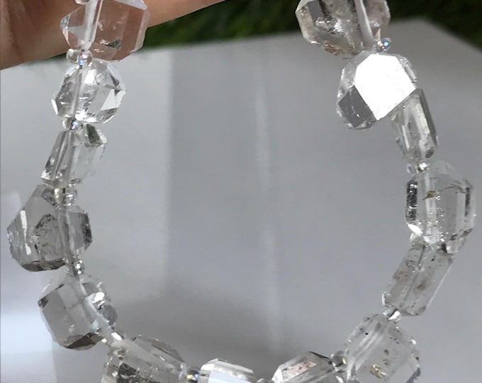 32 pcs Top Drilled Herkimer Diamond, 10mm  High quality Herkimer diamond crystals
