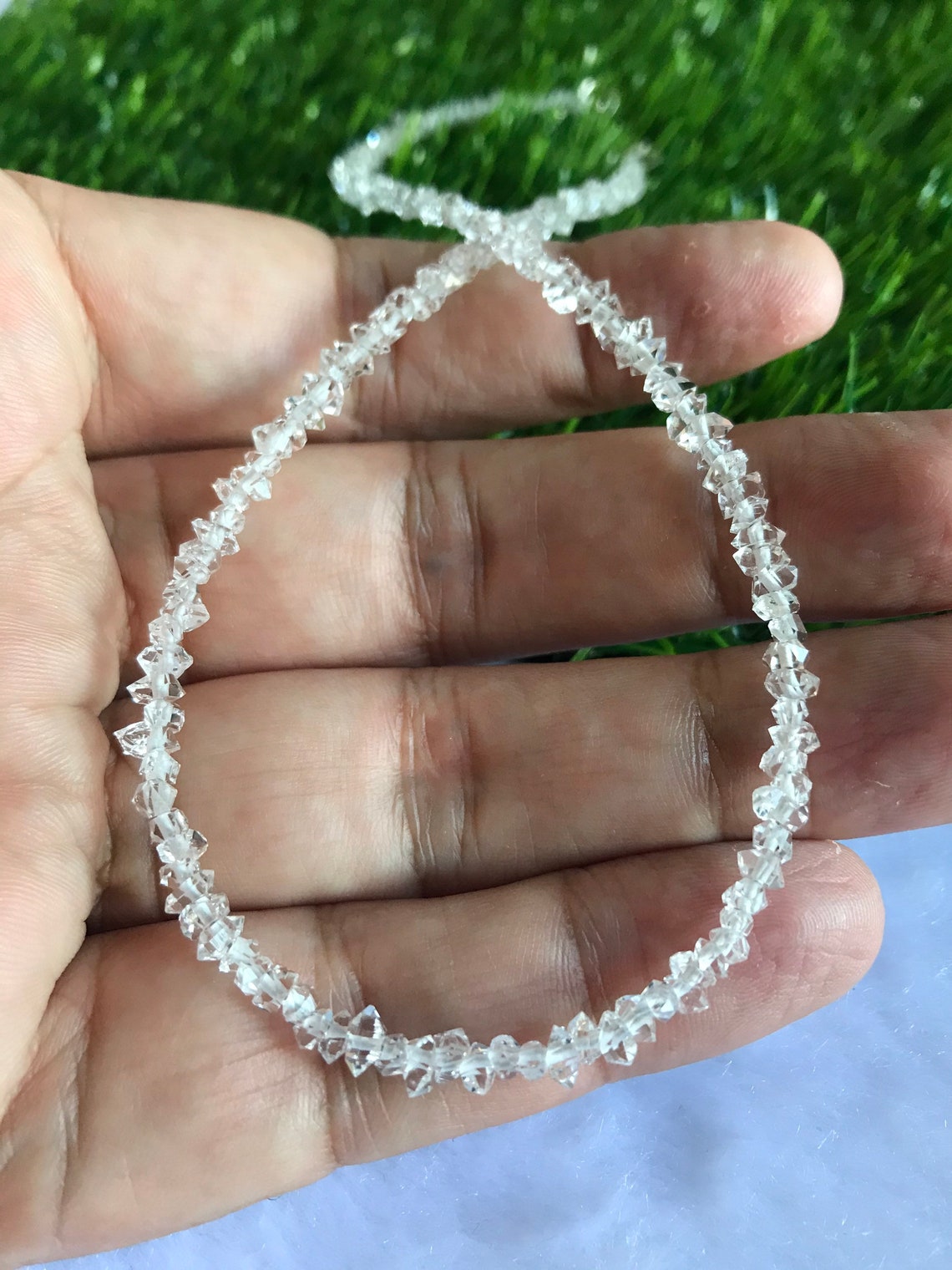 Drilled Herkimer Diamond crystal strands 4 to 5 mm beads Etsy