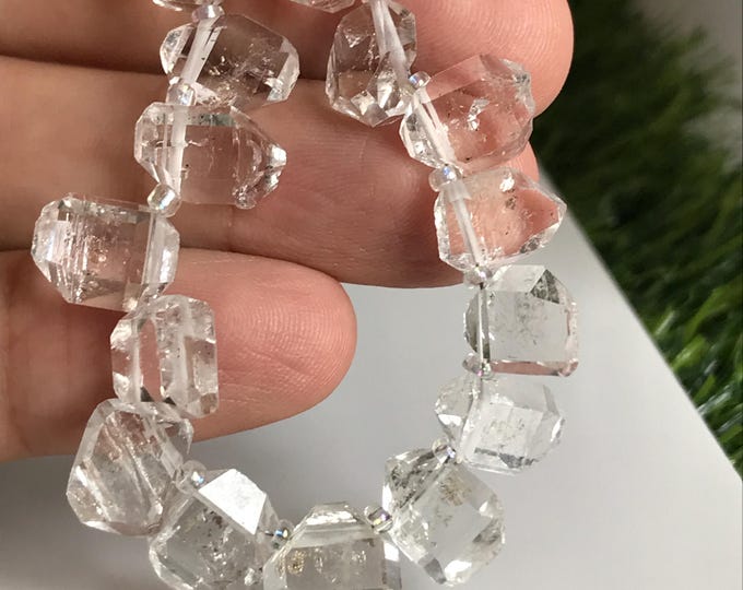 16 pcs Top Drilled Herkimer Diamond, 11 mm  High quality Herkimer diamond crystals