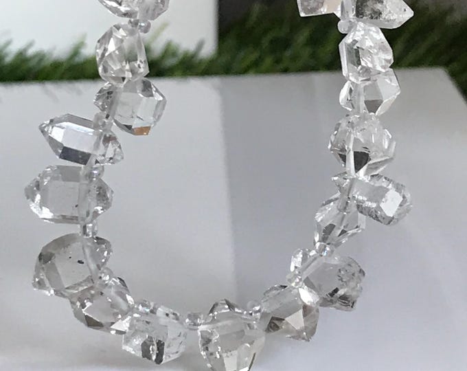 32 pcs Top Drilled Herkimer Diamond, 9 to 10mm High quality Herkimer diamond crystals