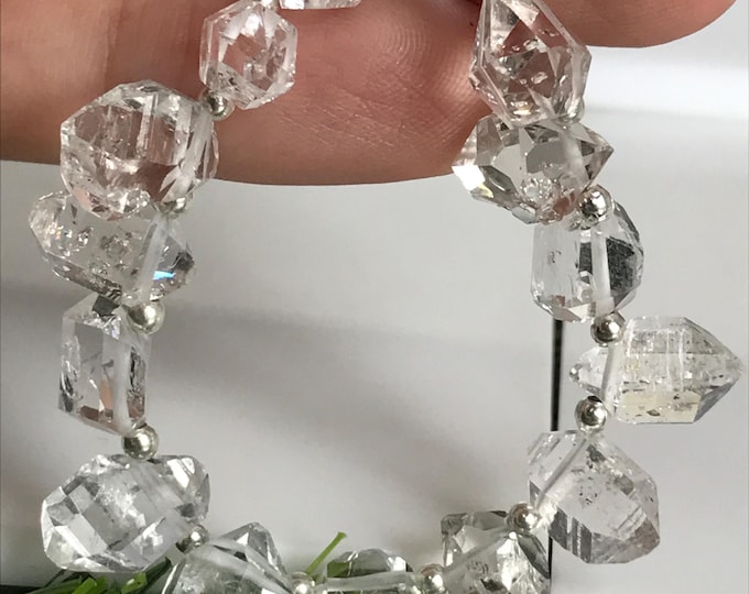 24 pcs Top Drilled Herkimer Diamond, 11 mm  High quality Herkimer diamond crystals