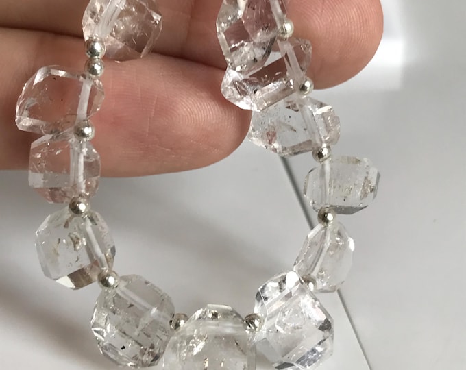 17 pcs Top Drilled Herkimer Diamond, 11 mm  High quality Herkimer diamond crystals